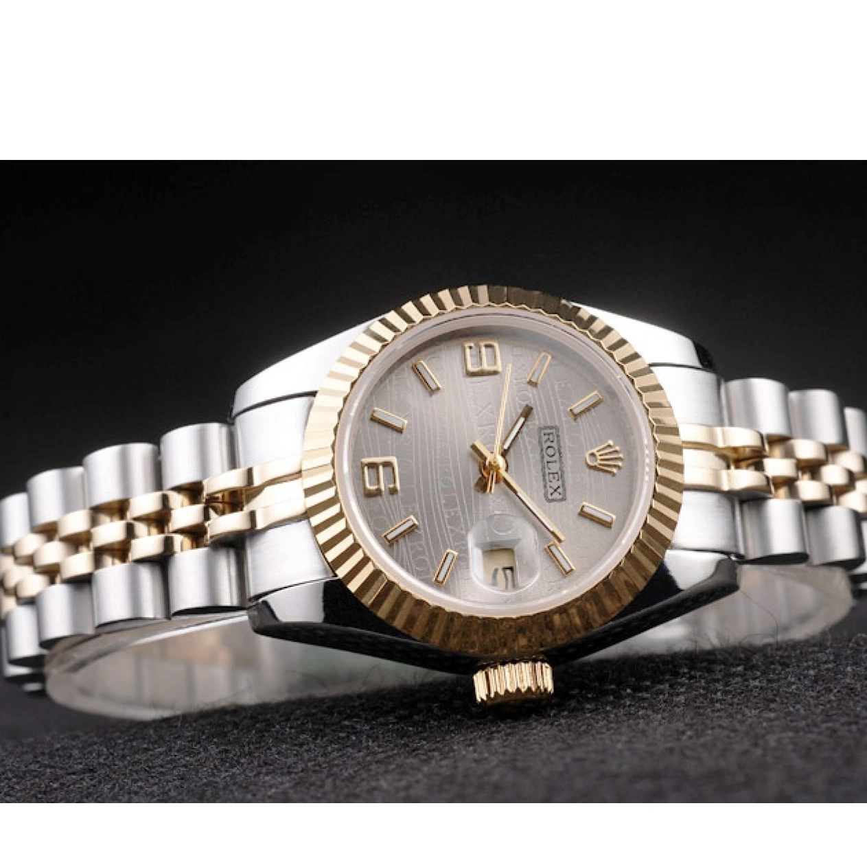 Rolex aaa copy Two Stainless Steel Yellow Plated Datejust 98078 Rolex Tone Gold 0607